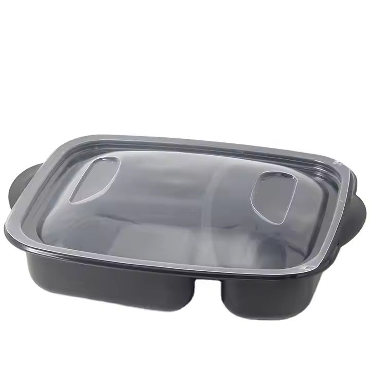 Wholesale Two-Compartment Microwaveable Plastic Takeaway Food Containers - Bulk Supply